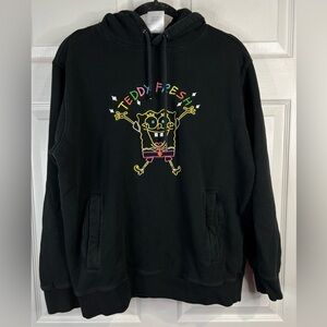 Teddy Fresh X Spongebob Men’s Embroidered Hoodie - Black - Size Medium